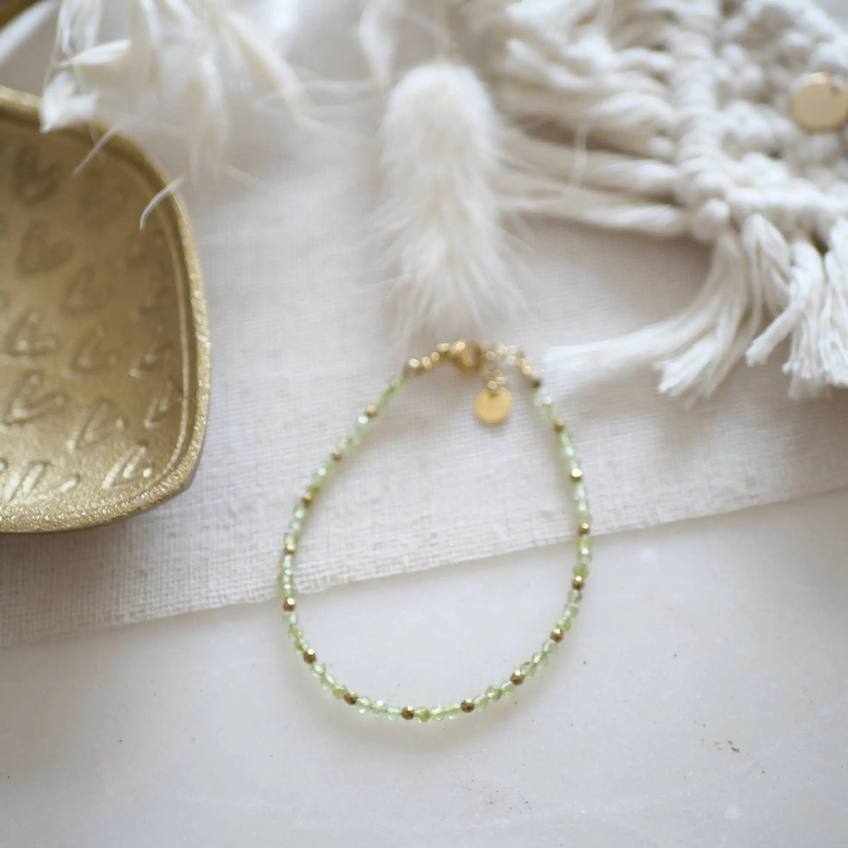 Bracelet Cléo en péridot vert, vue 2
