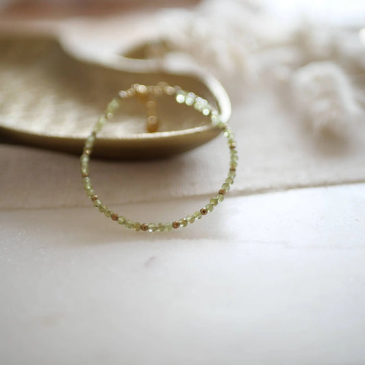 Bracelet Cléo en péridot vert, vue 1