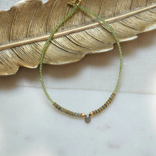 COLLIER PERIDOT LABRADORIT ALISHA 